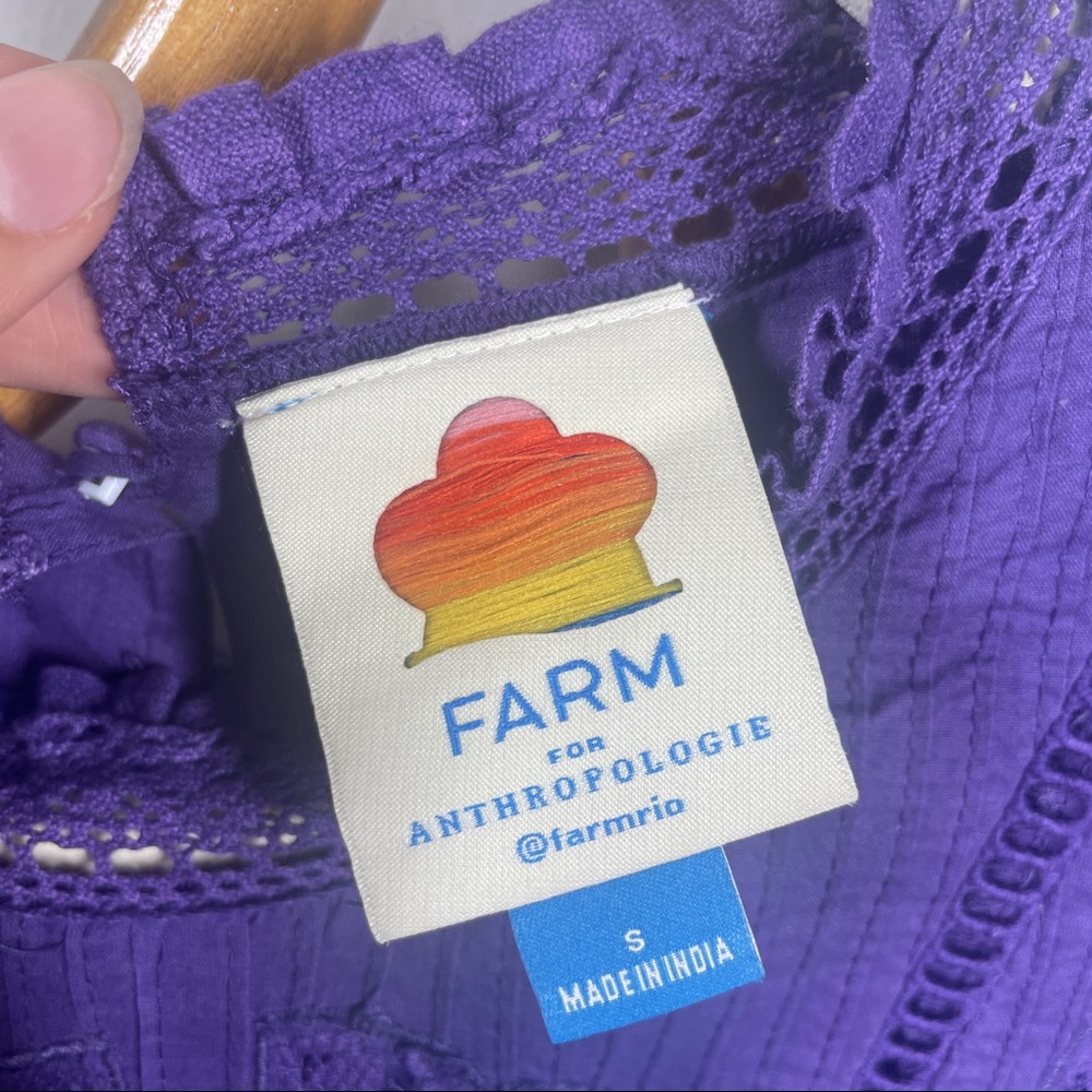FARM Rio Purple Lace Detail Dress - Picture 7 of 9